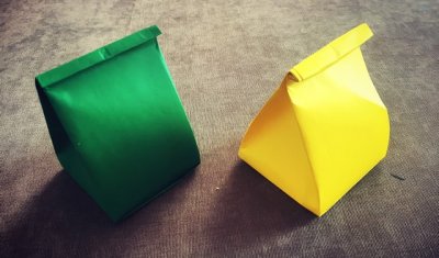 纸在乎你 手工折纸:纸袋的折纸视频教程