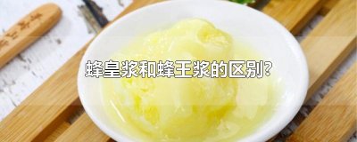 蜂皇浆和蜂王浆的区别?